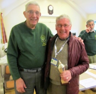 Bert presented Keith Leonard with the Orchard trophy